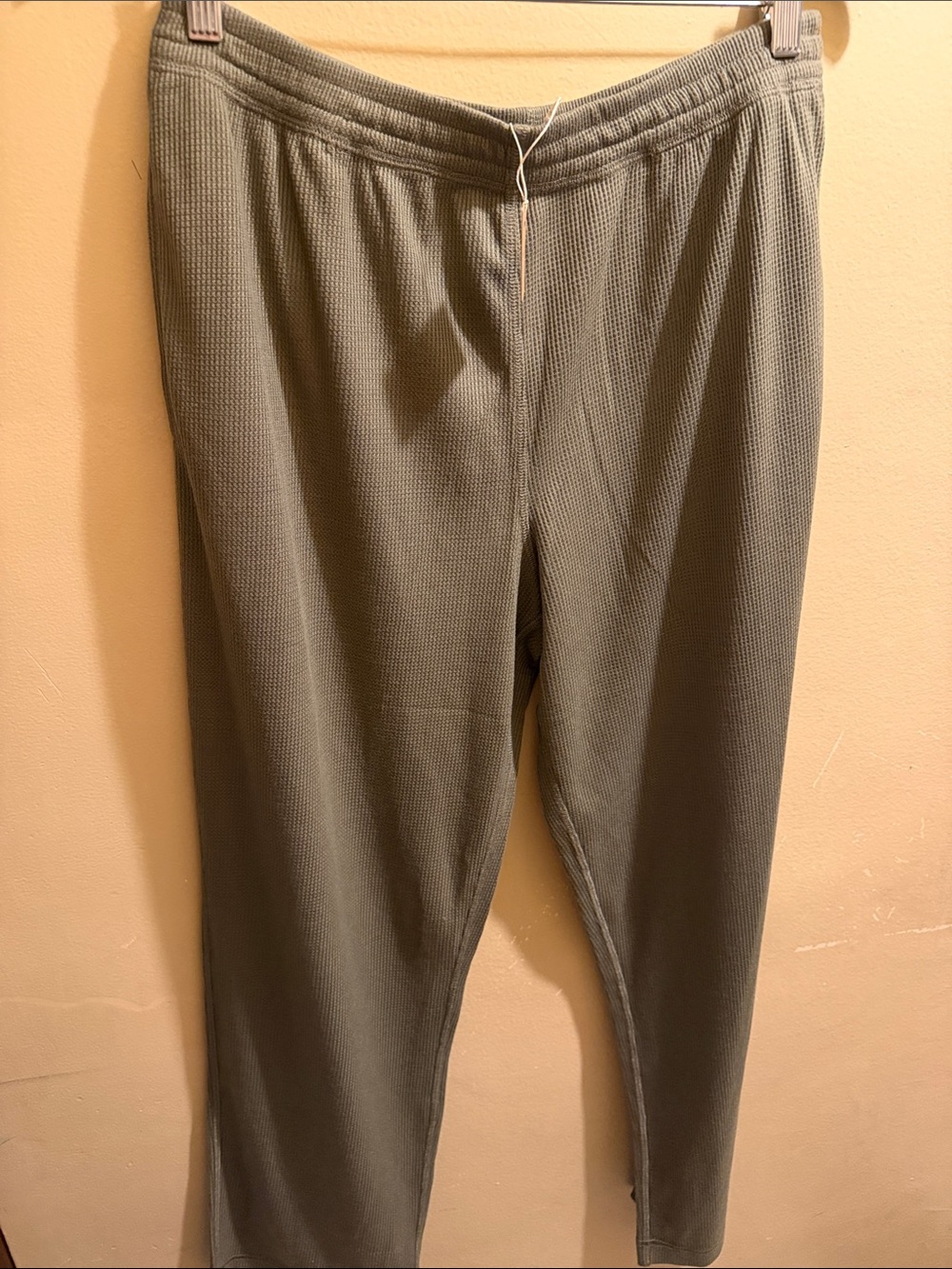 SKIMS Olive Ribbed Waffle Jogger Pants